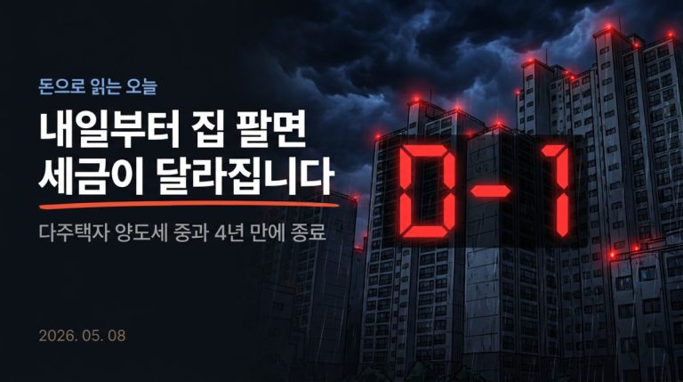 내일부터 집 팔면 세금이 달라집니다