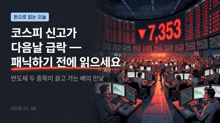 코스피 신고가, 다음날 급락. 패닉 전에 읽으세요
